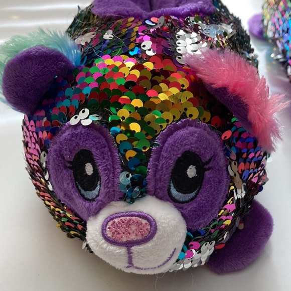 Build-A- Bear Panda flip sequins slippers size M (13/1) shoe size, multicolor. - Picture 3 of 7